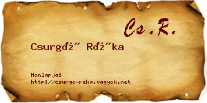 Csurgó Réka névjegykártya